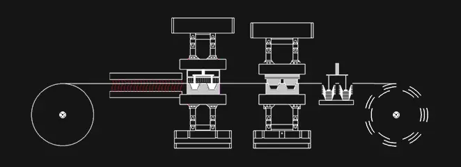 Machine de thermoformage de plastique à trois stations