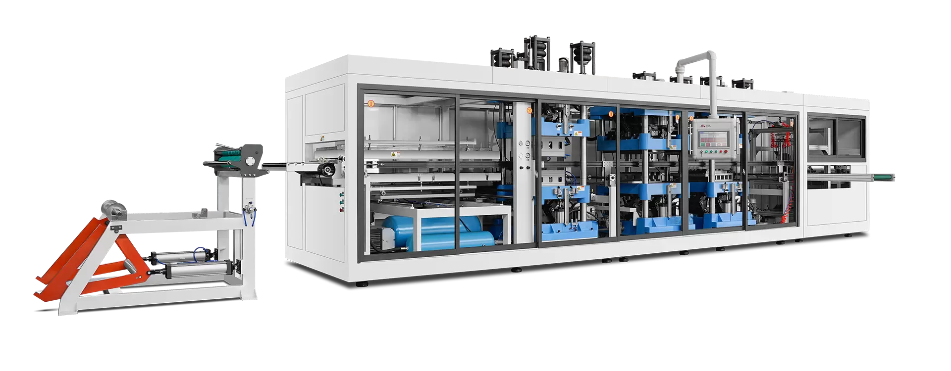 Machine de thermoformage plastique automatique multi-stations Machine de thermoformage plastique automatique multi-stations